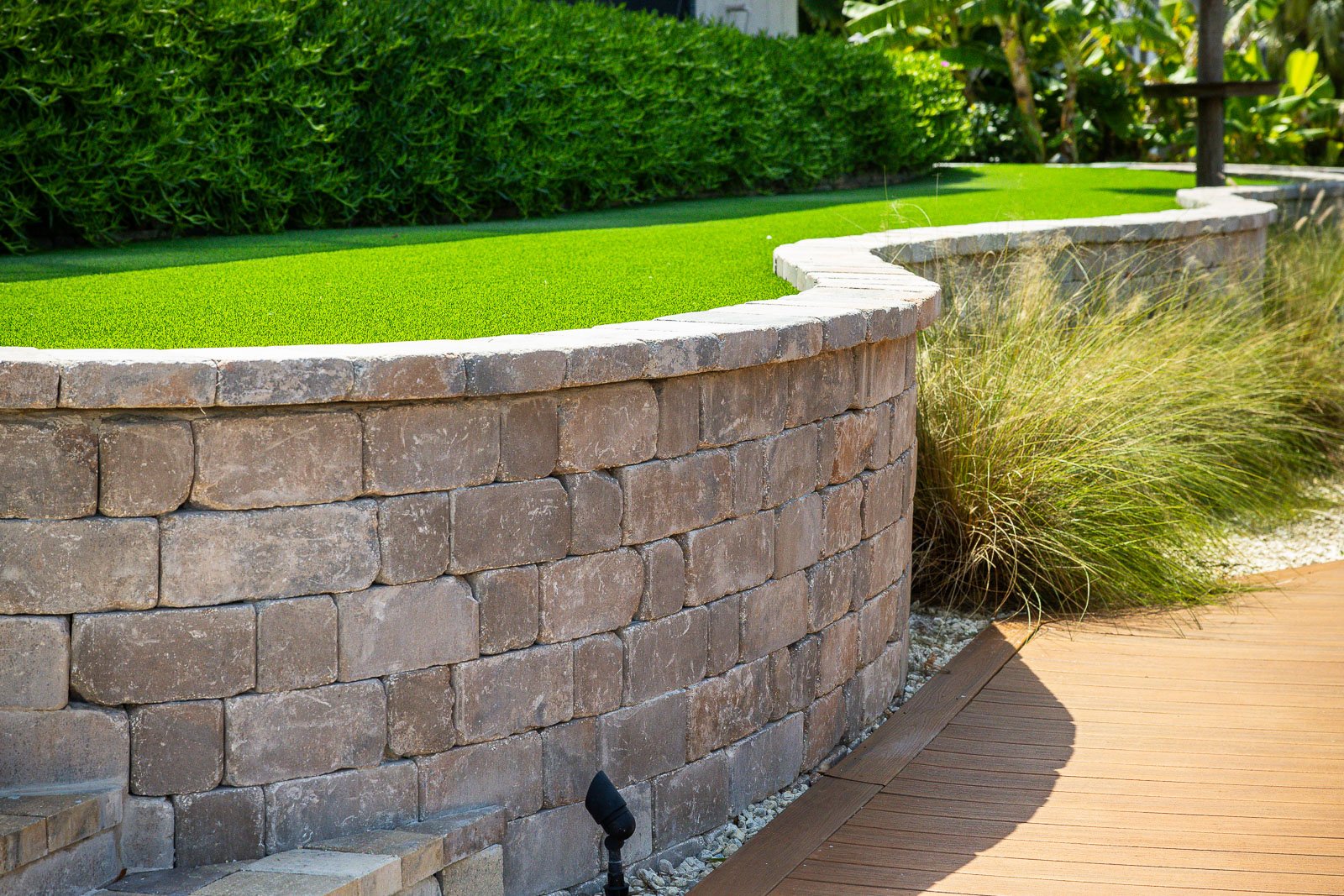 backyard retaining wall
