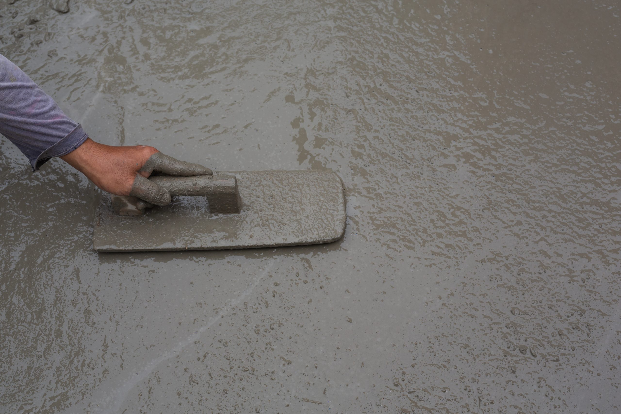 Construction technicians are mixing cement, stone, sand for construction